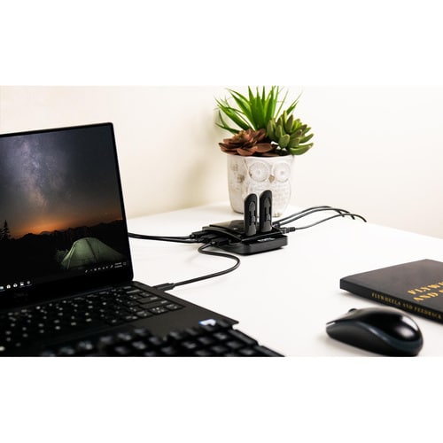 Plugable USB 2.0 7-Port High Speed Hub with 15W Power Adapter - USB 2.0 Type A