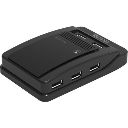 Plugable USB 2.0 7-Port High Speed Hub with 15W Power Adapter - USB 2.0 Type A