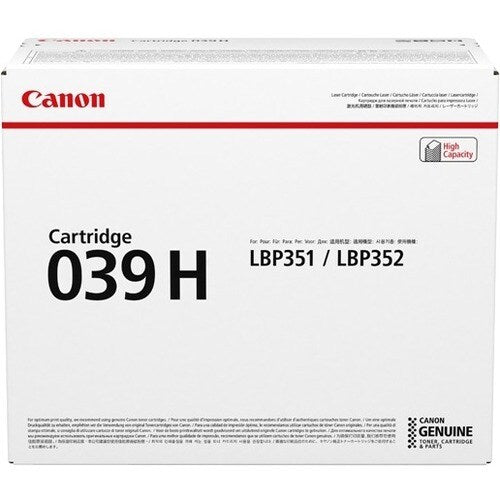 Cartouche de toner laser haute capacité Canon 039H d'origine - Noir