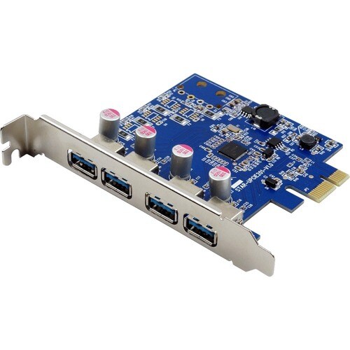 Carte PCIe interne VisionTek 4 ports USB 3.0 x1 pour PC et serveurs