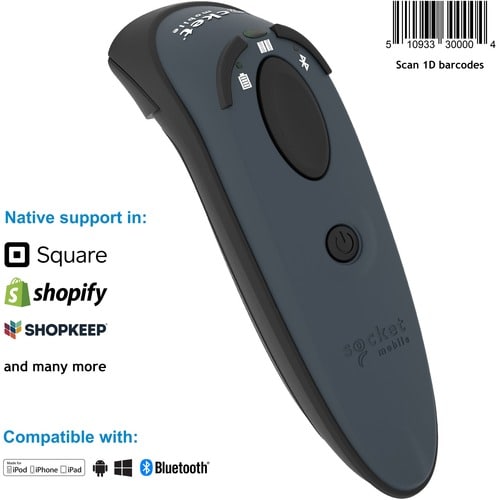 Socket Mobile DuraScan® D730, Laser Barcode Scanner, Gray - Wireless Connectivit