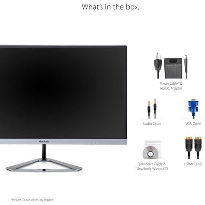 Écran Viewsonic 27 pouces, dalle IPS, résolution 1920 x 1080 - 27 pouces visible - en