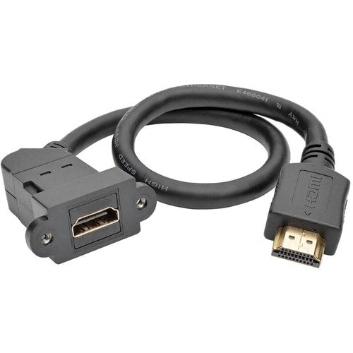 Cable de extensión de audio/video HDMI con Ethernet, P162-001-KPA-BK de Tripp Lite by Eaton, 30 cm