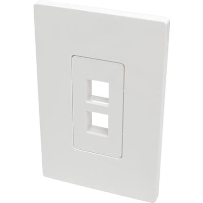 Placa de pared universal Keystone de una sola unidad de 2 puertos de Tripp Lite by Eaton, blanca - 2 x