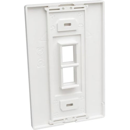 Placa de pared universal Keystone de una sola unidad de 2 puertos de Tripp Lite by Eaton, blanca - 2 x