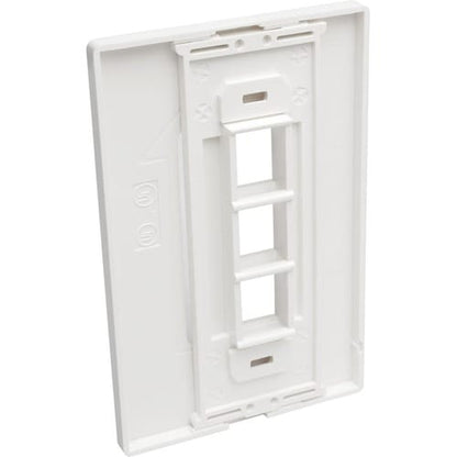 Placa de pared universal Keystone de una sola unidad de 3 puertos de Tripp Lite by Eaton, blanca - 3 x