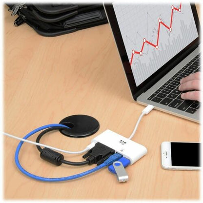 Estación de acoplamiento Tripp Lite serie U444-06N-DGU-C - para Tablet PC, PC de escritorio, portátil - U