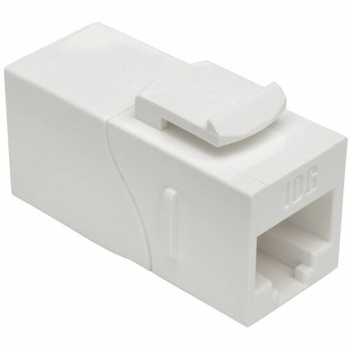 WHT CAT6A UTP 90D SNAP-IN CPLR