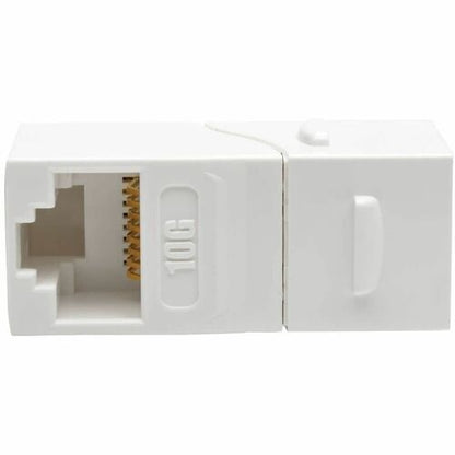 WHT CAT6A UTP 90D SNAP-IN CPLR