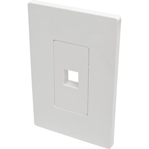 Plaque murale universelle simple à 1 port Tripp Lite by Eaton, blanche - 1 x