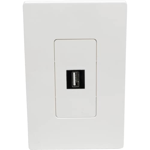 Plaque murale universelle simple à 1 port Tripp Lite by Eaton, blanche - 1 x