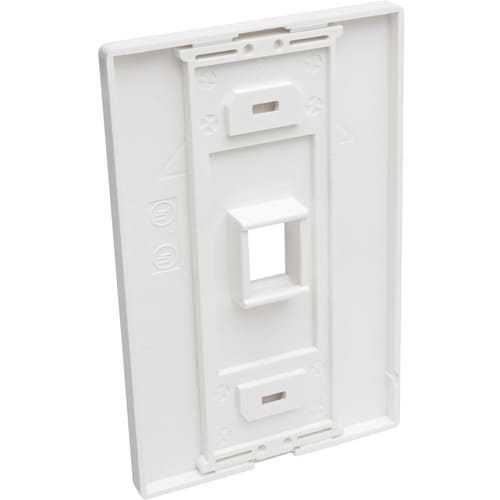 Placa de pared universal Keystone de un solo puerto y una unidad de Tripp Lite by Eaton, blanca - 1 x