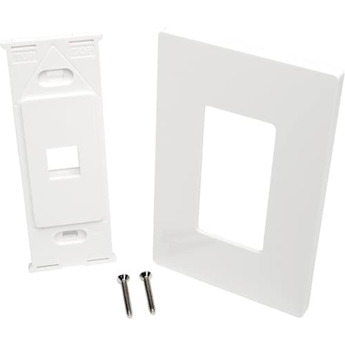 Plaque murale universelle simple à 1 port Tripp Lite by Eaton, blanche - 1 x