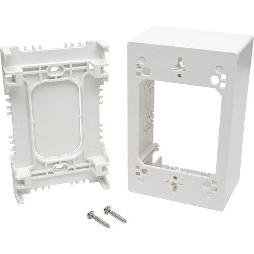 Caja de conexiones de montaje en superficie de una unidad de Tripp Lite by Eaton, blanca - 1 unidad - Blanco - Acrílico