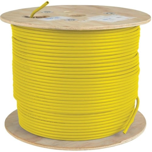 Cable de PVC de núcleo sólido a granel Cat5e de 350 MHz de Tripp Lite by Eaton, amarillo, 1000 pies - 1