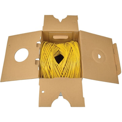 Cable de PVC de núcleo sólido a granel Cat5e de 350 MHz de Tripp Lite by Eaton, amarillo, 1000 pies - 1
