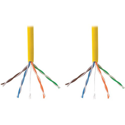 Cable de PVC de núcleo sólido a granel Cat5e de 350 MHz de Tripp Lite by Eaton, amarillo, 1000 pies - 1