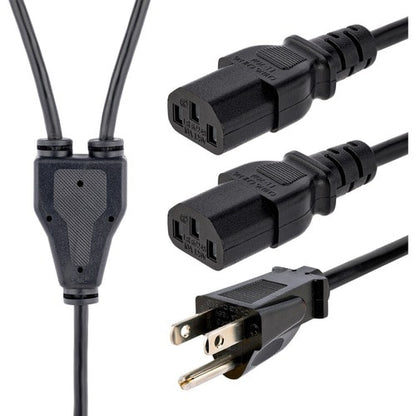 StarTech.com 10ft (3m) Computer Power Y Cord