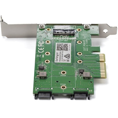 StarTech.com M.2 Adapter - 3 Port - 1 x PCIe (NVMe) M.2 - 2 x SATA III M.2