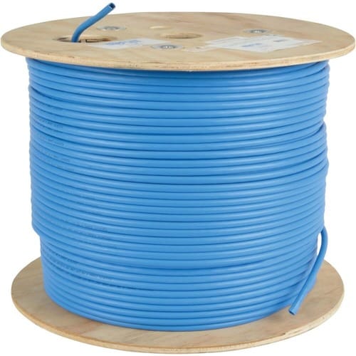 Tripp Lite by Eaton Cat5e 350 MHz Bulk Solid-Core Plenum-Rated PVC Cable, Blue,
