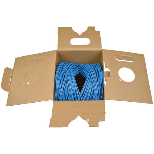 Câble PVC Cat5e 350 MHz Tripp Lite by Eaton en vrac, à âme pleine, de qualité plénum, ​​bleu