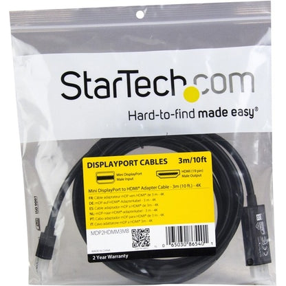 StarTech.com 10ft (3m) Mini DisplayPort to HDMI Cable