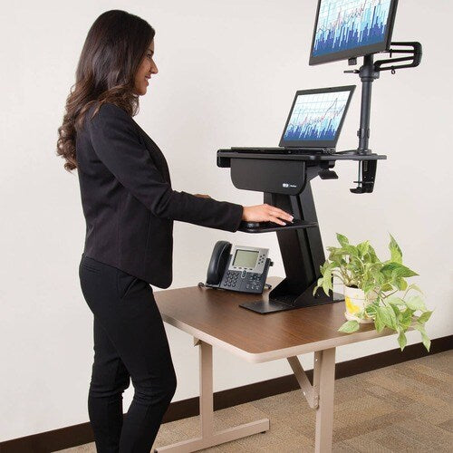 Tripp Lite by Eaton WorkWise Sit-Stand Desk-Clamp Workstation - 29 lb