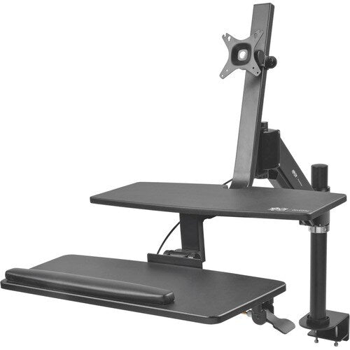 Abrazadera de escritorio para un solo monitor WorkWise de Tripp Lite para trabajar sentado o de pie