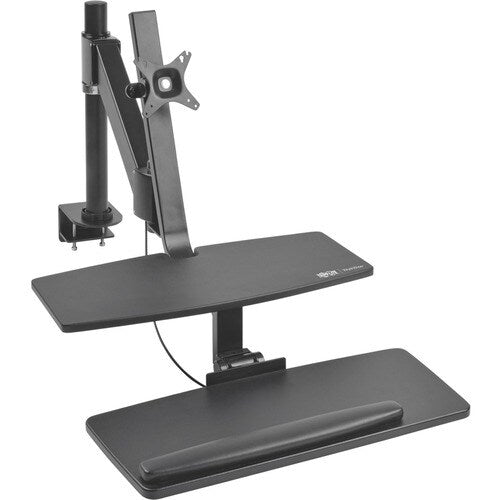 Abrazadera de escritorio para un solo monitor WorkWise de Tripp Lite para trabajar sentado o de pie