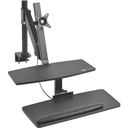 Abrazadera de escritorio para un solo monitor WorkWise de Tripp Lite para trabajar sentado o de pie