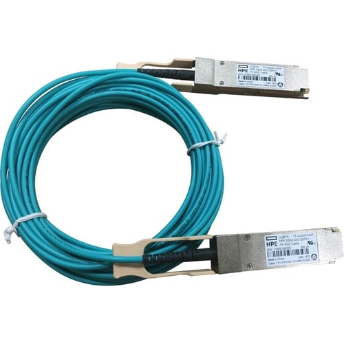 HPE X2A0 40G QSFP+ to QSFP+ 7m Active Optical Cable - 23 ft (7 m) Fiber Optic Network Cabl