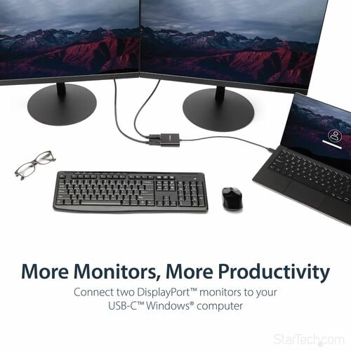 Adaptateur StarTech.com USB-C vers double DisplayPort 1.2
