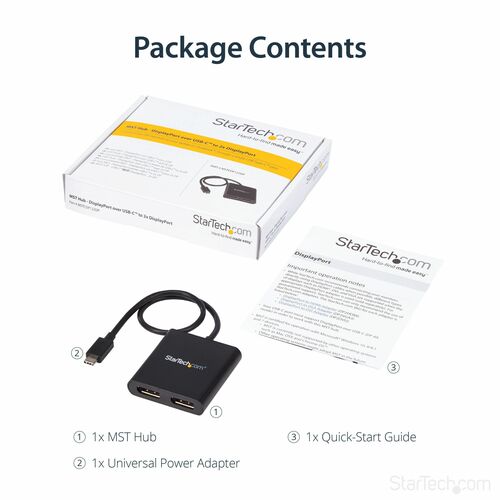 Adaptateur StarTech.com USB-C vers double DisplayPort 1.2