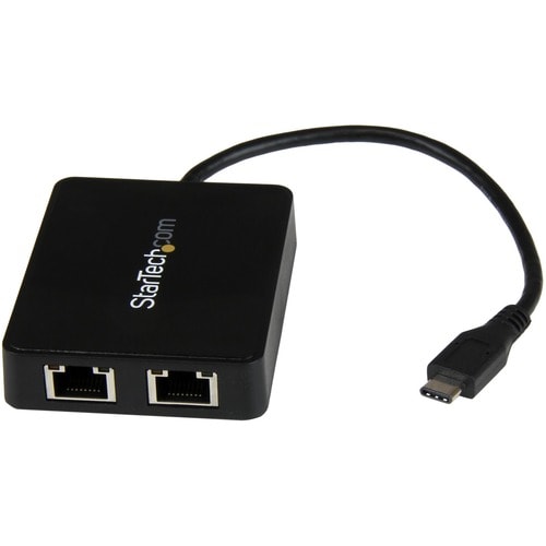 ADAPTADOR USB C A DUAL GBE CON PUERTO USB 3.0 TIPO A INTEGRADO