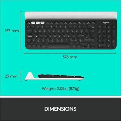 Clavier sans fil multi-appareils Logitech K780 - Connectivité sans fil