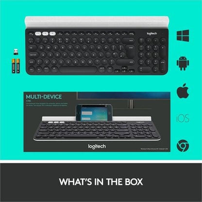 Clavier sans fil multi-appareils Logitech K780 - Connectivité sans fil