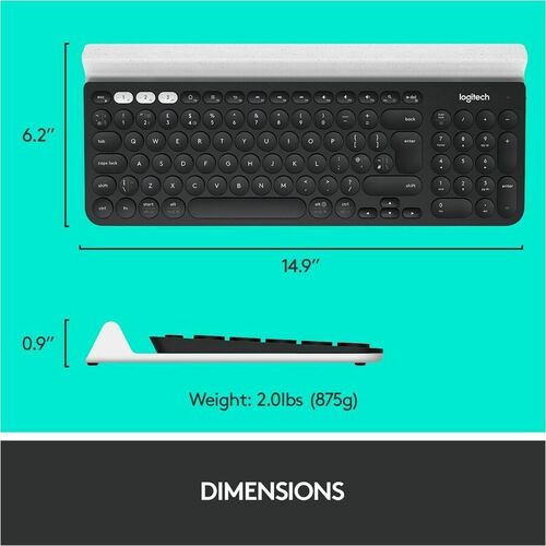 Clavier sans fil multi-appareils Logitech K780 - Connectivité sans fil