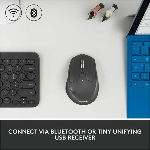 Logitech M720 Triathlon Multi-Device Wireless Mouse, Bluetooth, USB