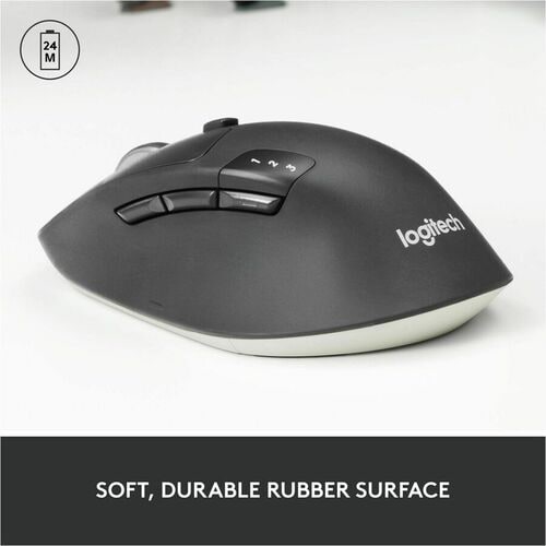 Logitech M720 Triathlon Multi-Device Wireless Mouse, Bluetooth, USB