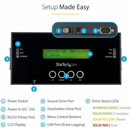 1 1 HARD DRIVE DUPLICATOR - STANDALONE CLONER SAS AND SATA