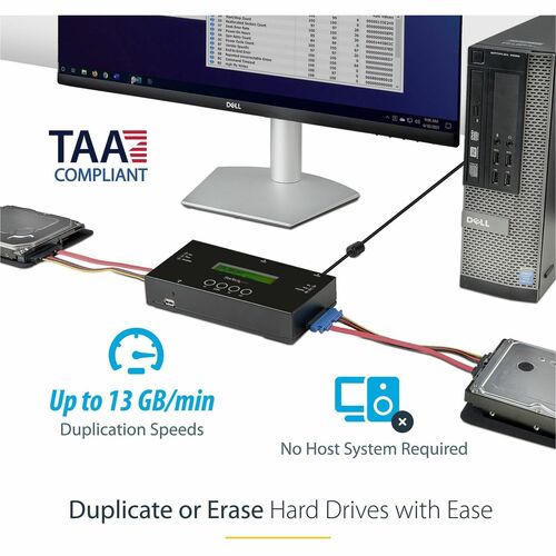 1 1 HARD DRIVE DUPLICATOR - STANDALONE CLONER SAS AND SATA