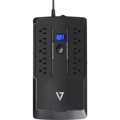Onduleur de bureau V7 750 VA avec 10 prises et écran LCD tactile (UPS1DT750-1N) - V7 UP