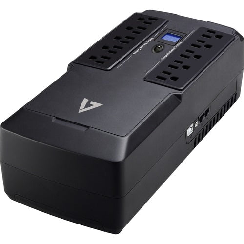 Onduleur de bureau V7 750 VA avec 10 prises et écran LCD tactile (UPS1DT750-1N) - V7 UP