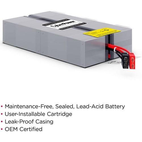Cyber Power CyberPower Battery Kit - 9000 mAh - 12 V DC - Lead Acid - Leak Proof/Sealed