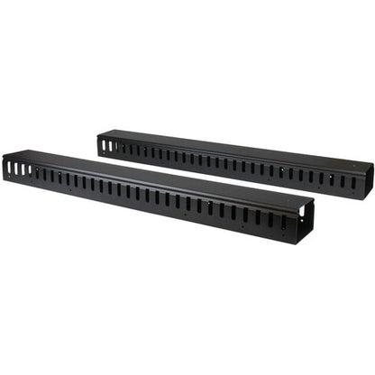 Organiseur de câbles vertical StarTech.com avec passe-câbles pour les doigts - Panneau de gestion des câbles vertical