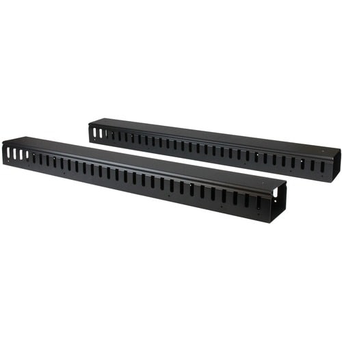 Organiseur de câbles vertical StarTech.com avec passe-câbles pour les doigts - Panneau de gestion des câbles vertical