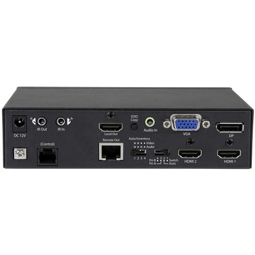 Extensor HDBaseT multientrada StarTech.com con conmutador integrado: DisplayPort VGA y HDMI
