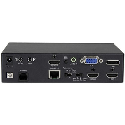 Extensor HDBaseT multientrada StarTech.com con conmutador integrado: DisplayPort VGA y HDMI