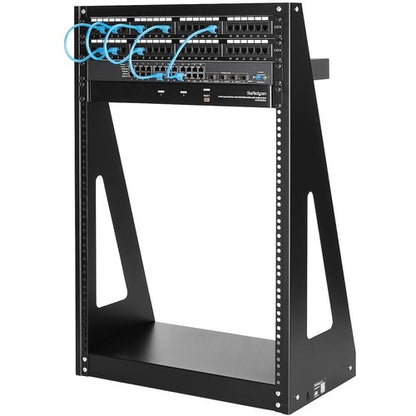StarTech.com Rack serveur de bureau robuste 16U à 2 montants, petite structure ouverte
