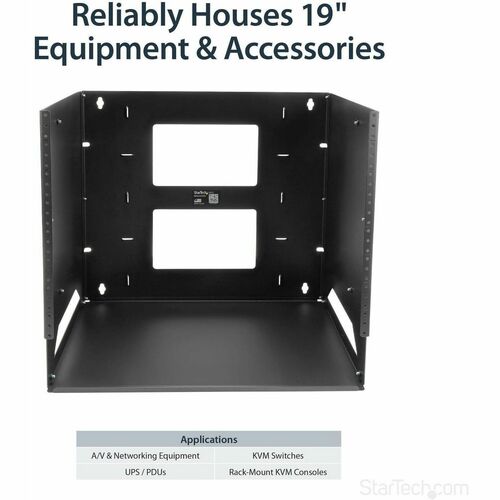 StarTech.com Rack réseau mural à 2 montants 8U à cadre ouvert avec interface i intégrée